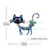 Cartoon Dripping Oil Cat Brooch Color Enamel Animal Corsage Ladies Coat Suit Pin Cute Decoration