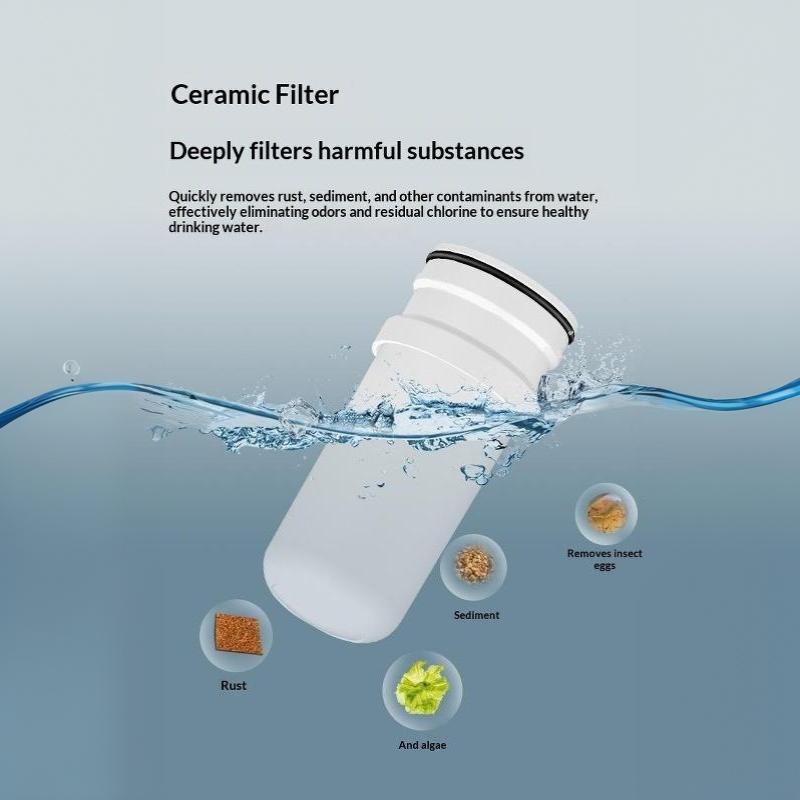 Wasserfilter für Wasserhahn 7-lagige Aktivkohlefiltration Filterelement Herausnehmbar für Hausküche Trinken Kochen