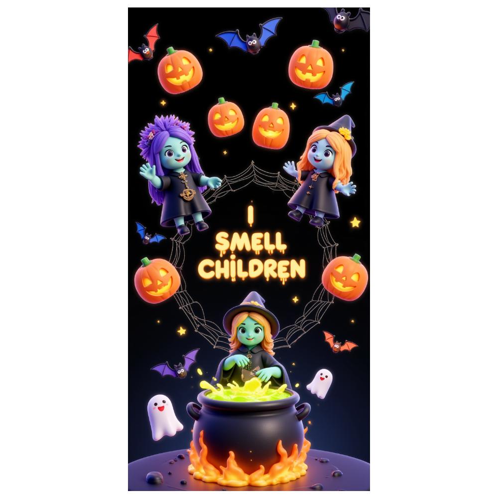 Halloween Banner Kessel Kürbis Banner Halloween Party Banner Farbenfrohes Design für Halloween Party Themenparty