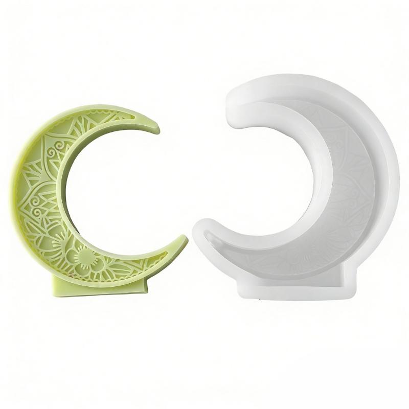Flexible Sturdy Silicone Mould Fashion Accessory for Making Unique Moon Shaped Candle and Home Decorations