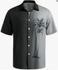 Summer Men's Beach Shirt Printed Hawaiian Short Sleeve Flower Shirt Boys