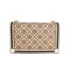 Tory Burch T Monogram 3D Floral Decoration Canvas And Genuine Leather Mini Shoulder Crossbody Bag Women Bags Beige 88976-371