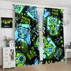 2pcs Gaming Pattern Rod Pocket Curtains   Blackout Polyester Window Drapes   Gamer Room Decor   Kids Room Decor