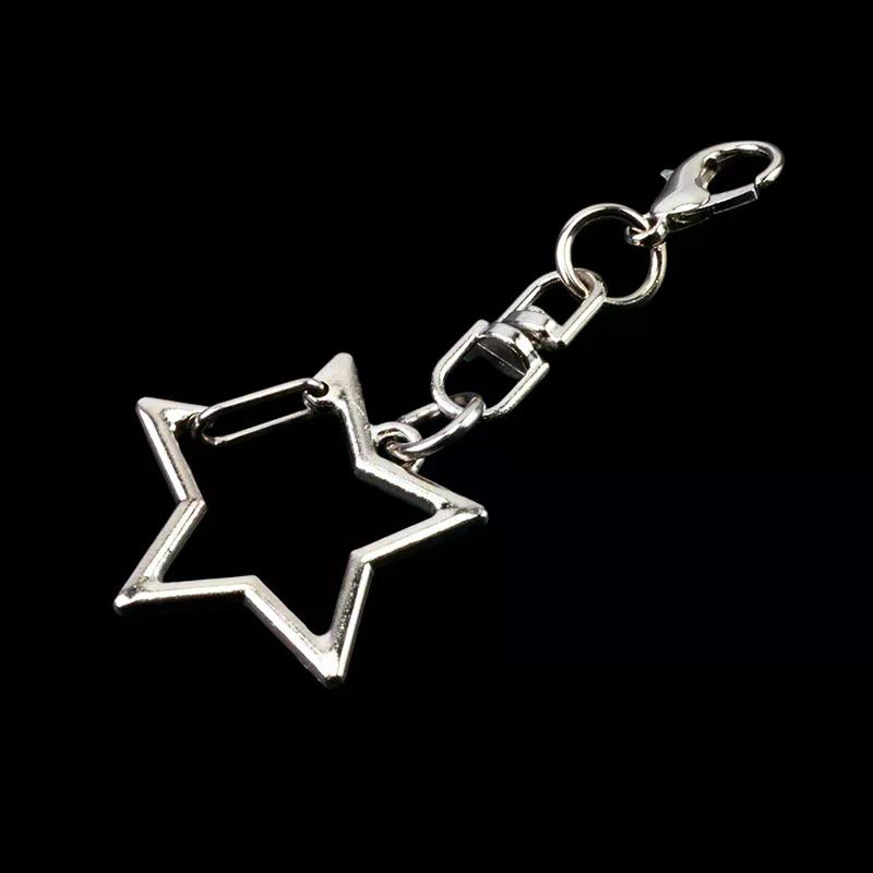 30Pcs Unique Alloy Star Keyring Pendant Star Shaped Clasp For DIY Projects