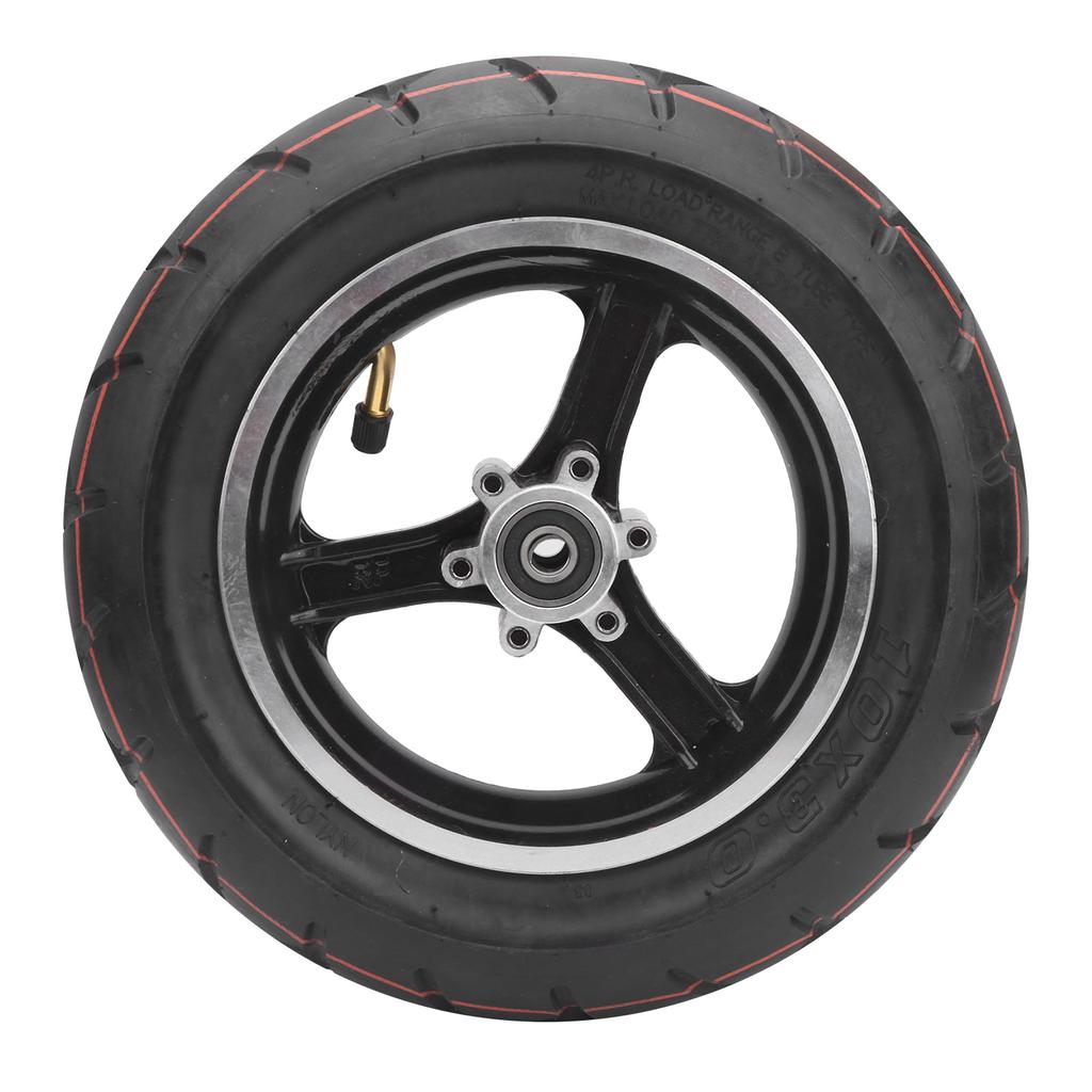 10 X 3in Electric Scooter Tyre Inflatable Natural Rubber Damping Effect with Hub Outer Inner Tire