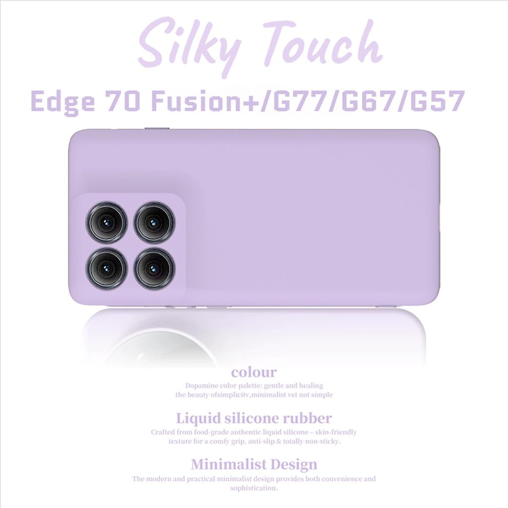 Originální pouzdro z tekutého silikonu Pro Motorola Signature Edge 70 Ultra Fusion+ 60 50 Pro G87/77/67/57 G66Y/J Power Skin Fleecový kryt