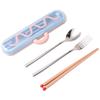 With Carrying Case Chopsticks Three-piece Set Dopamine Spoon Cutlery Set Camping