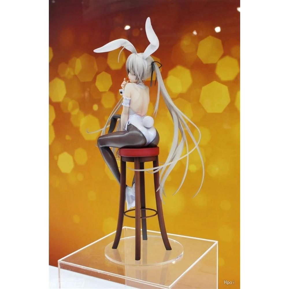 Anime Role Kasugano Sora Figure Rabbit Girls Black Silk Sexy Model Toy Present 17CM Action Figure Doll Pressing Instant Noodles