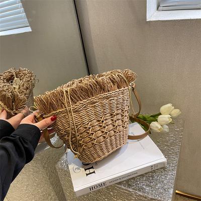 Summer New Fashion Woven Straw Bag Single Shoulder Oblique Span Trendy Women's Bag