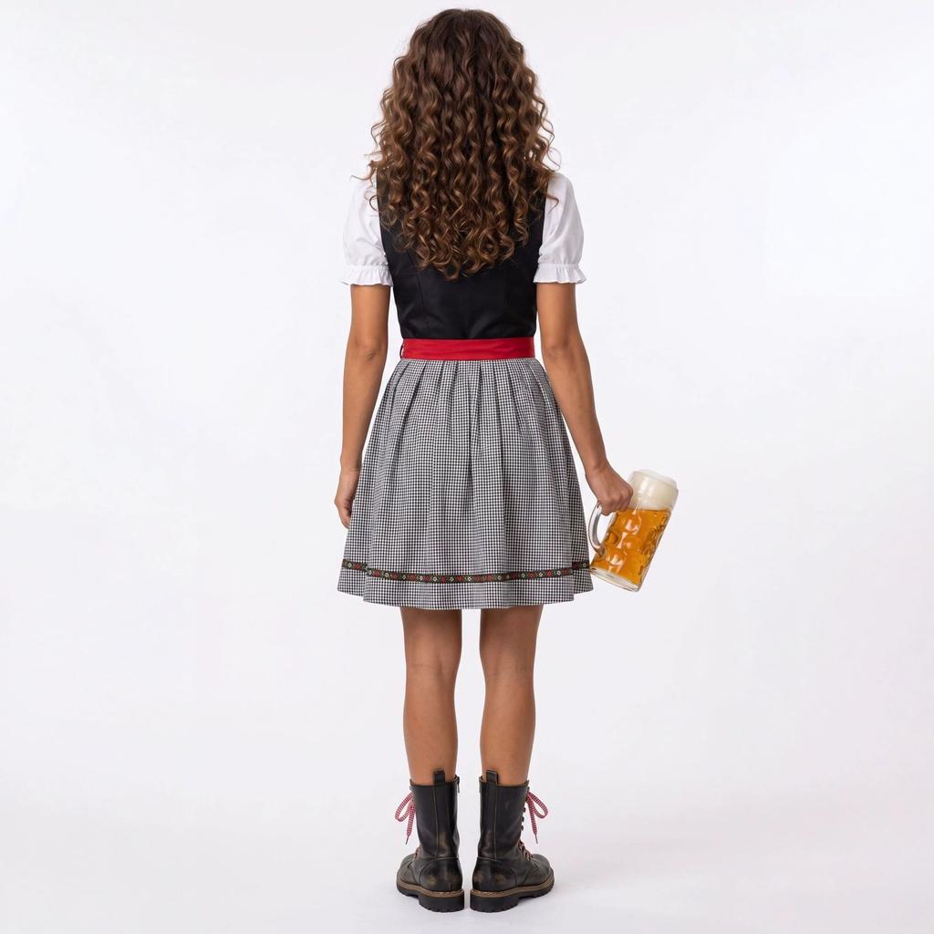 S-XXXL Germany Munich Oktoberfest Traditional Bavarian National Maid Skirt Party Dance Team Stage Uniform