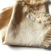 Used Beautiful condition  Ron Herman bespoke ASOV Meet Linen large stole fringe beige