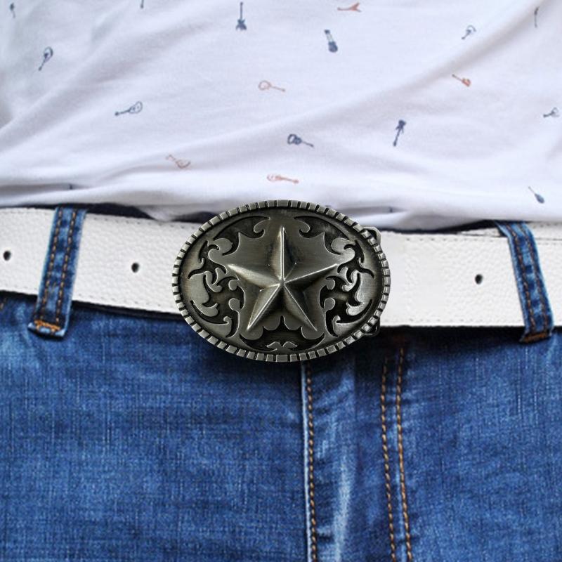 Retro Star Belt Buckle Five-Pointed Star Belt Buckle Cowboy Belt Buckle Belt Accessories Christmas Birthday Gift