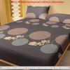 1 Simple Modern Circular Geometry Printed Matte Fitted Sheet, Bedroom Printed Bed Cover,Bedding(Excluding Pillowcases)