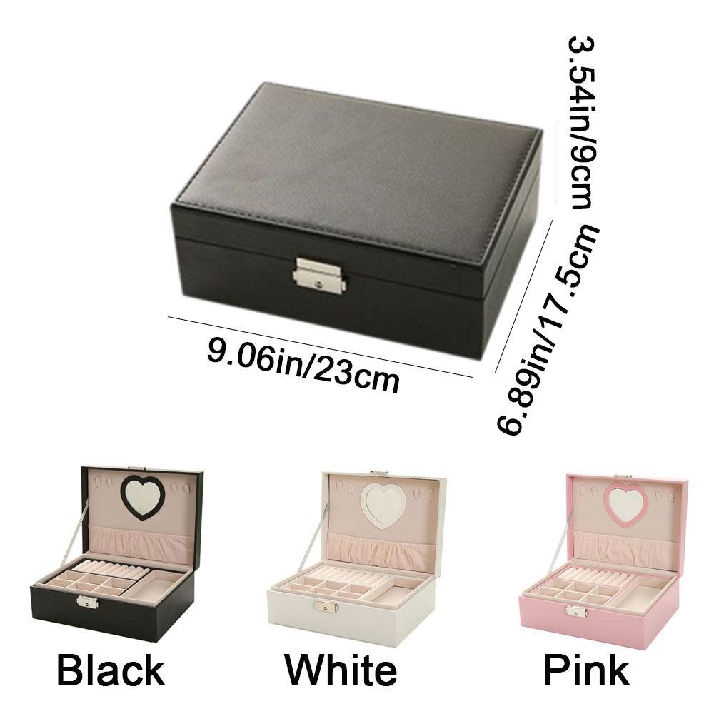 Dustproof Double Layer Jewelry Box Large Capacity Cosmetics Box Jewelry Storage Box  Bracelets