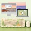 B.O.W MK98 Wireless Keyboard And Mouse Set, Rechargeable Silent Keyboard And Mouse Combo with 99 Keys, Matcha Color