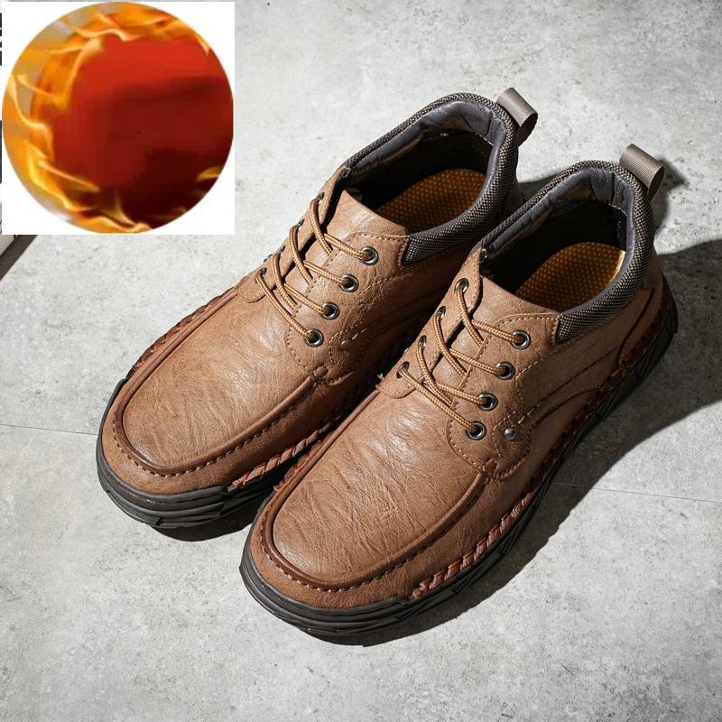 Handmade Leather Men Casual Shoes Soft Sole Comfortable Loafers for Men Fashionable Slip on Driving Shoes Non slip Business Shoe