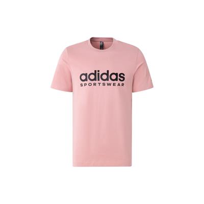 adidas Liels Lineārs Logo T-krekls Unisex Topi Miracle-Purple Pink JP1771