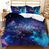 Universe Duvet Cover Set Outer Space Bedding Set Galaxy Twin Polyester Qulit Cover Solar System Planets Universe Queen King Size