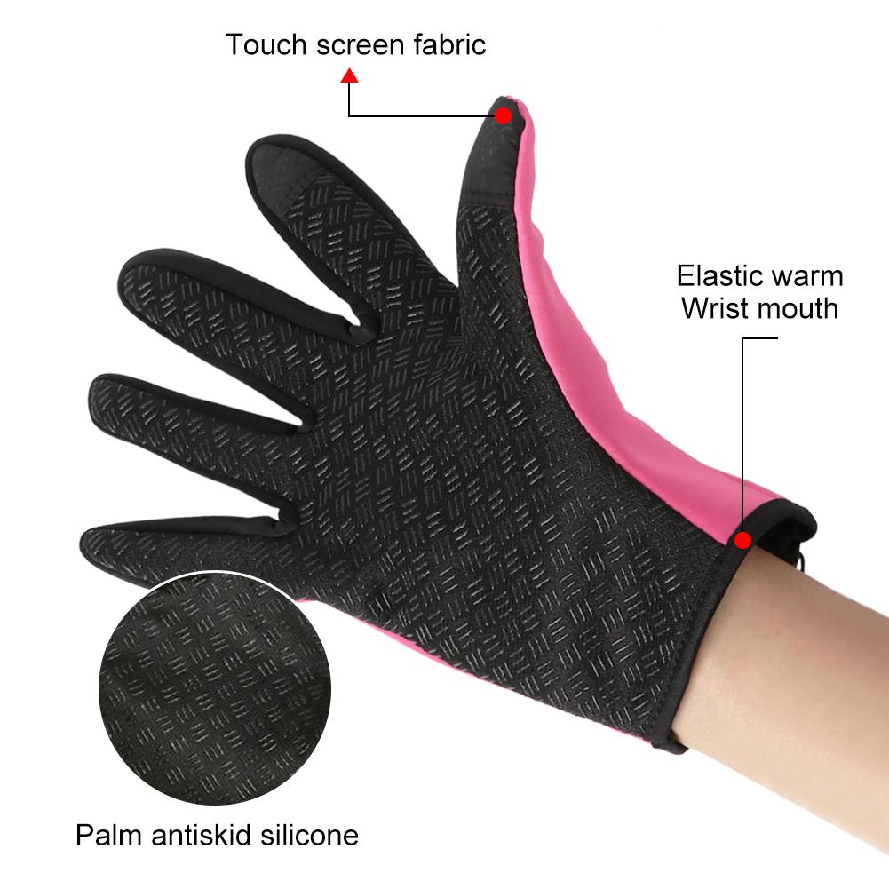 Motorcycle Gloves Winter Warm Touchscreen Outdoor Sports Gloves for Men Women Waterproof Windproof Anti-Slip Winter Gloves