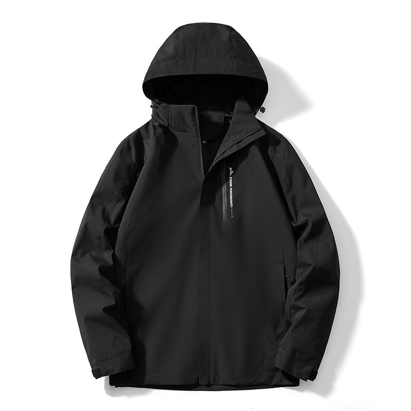 Outdoor Stormtrooper Coat Male and Female Couples Hooded Windproof Waterproof Jacket Matching Color Autumn Couple Mountaineering Clothing