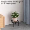 Metal Flower Pot Stand Heavy Duty Indoor Outdoor Planter Pot Holder Rust-proof Round Plants Stand Riser Low Stool Display Shelf