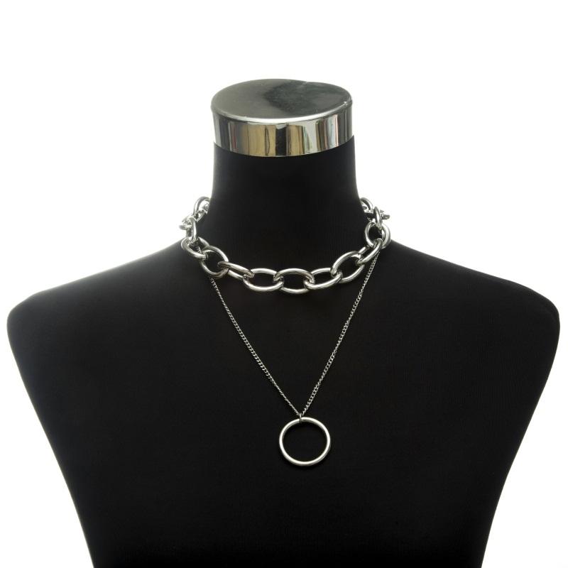 Trendy Link Chain Necklaces For Women Men Chunky Thick Choker Jewelry On The Neck Fashion Female Egirl Eboy Grung  Accessories