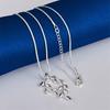 925 sterling silver 16-30 inch delicate leaf pendant necklace, suitable for women's fashionable wedding jewelry accessories
