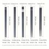 5 Pairs Premium Alloy Chopsticks Set - Antibacterial,Reusable Japanese & Chinese Chopsticks with Silver Ion Technology