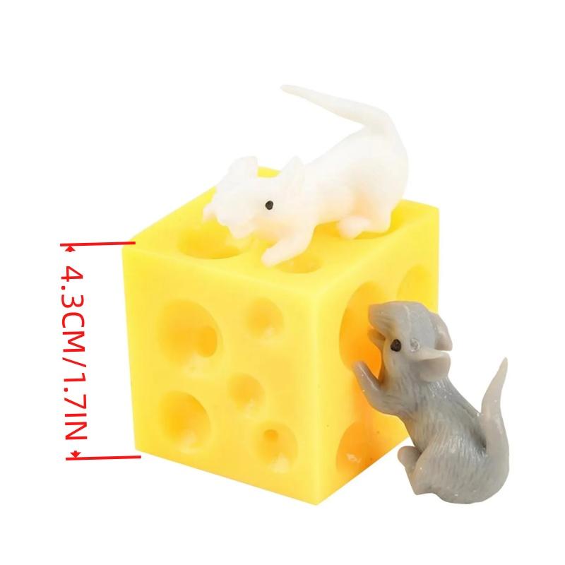 

Забавная Сквиши-сырная игрушка Мыши, спрятанные в сыре, Креативная, Обманчивая, Пугающая, Сжимаемая, Музыкальная, Антистресс, Игрушка-непоседа, Новинка, Подарки для вечеринки