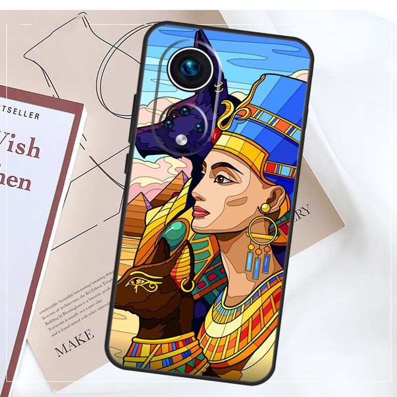 Egypt Nefertiti Anubis Ankh Case For Honor Magic 7 5 6 Lite V5 50 70 90 200 400 Pro X8a X8b X8c X9a X9b X9c X9d Cover