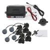 Hippcron 4 Sensors Buzzer 22mm Car Parking Sensor Kit Reverse Backup Radar Sound Alert Indicator Probe System 12V Black White