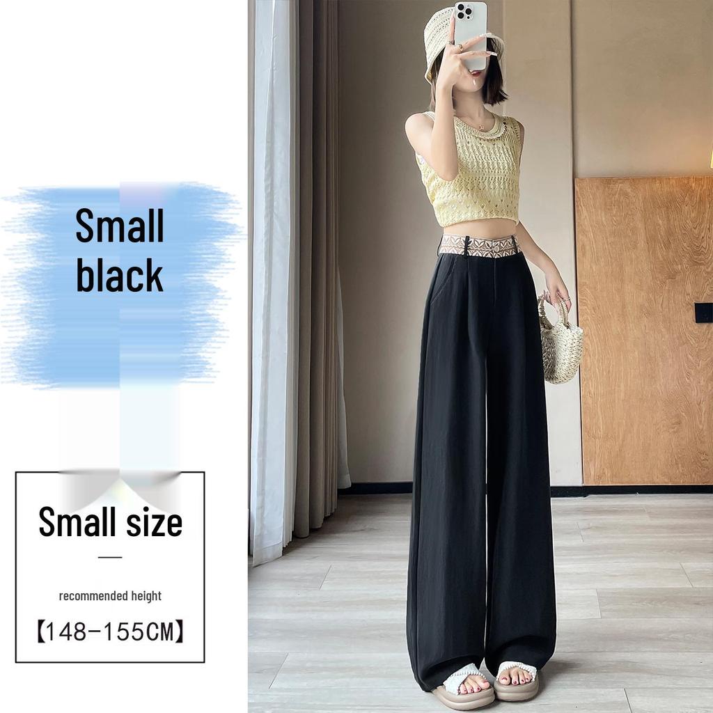 Women's Summer Tencel Linen High-Waist Wide-Leg Pants