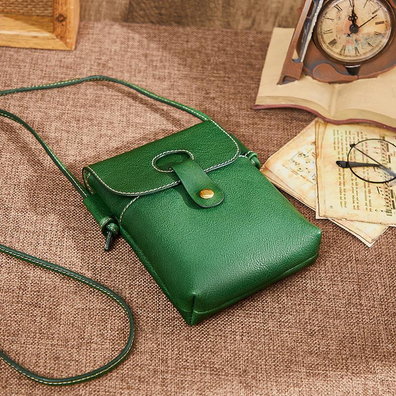 Fashion Cow Leather Cross body Bags For Woman Retro Casual Luxury Design Phone Purse Custom Initials Lady Business Shoulder Bag