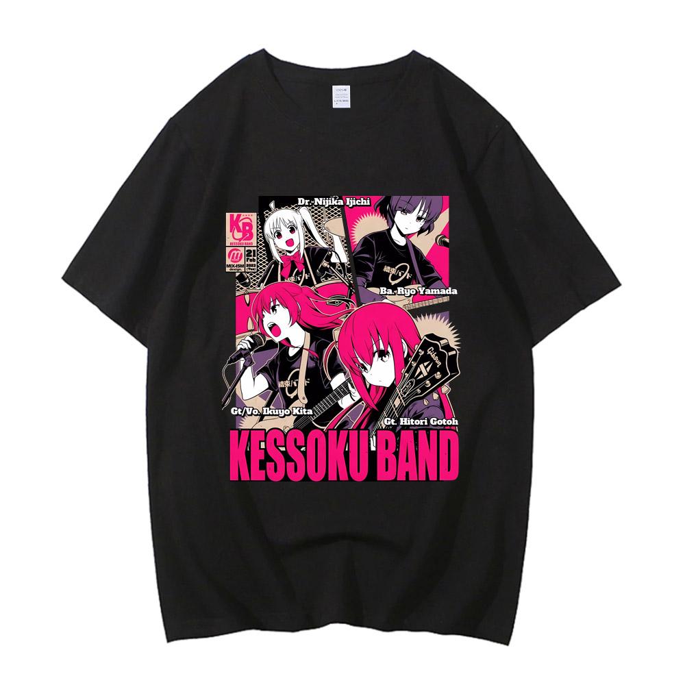 Unisex Anime Cos BOCCHI THE ROCK Hitori Gotoh Ljichi Nijika Bavlna Ležérní Trička s Krátkým Rukávem Vysoké Kvality Streetwear