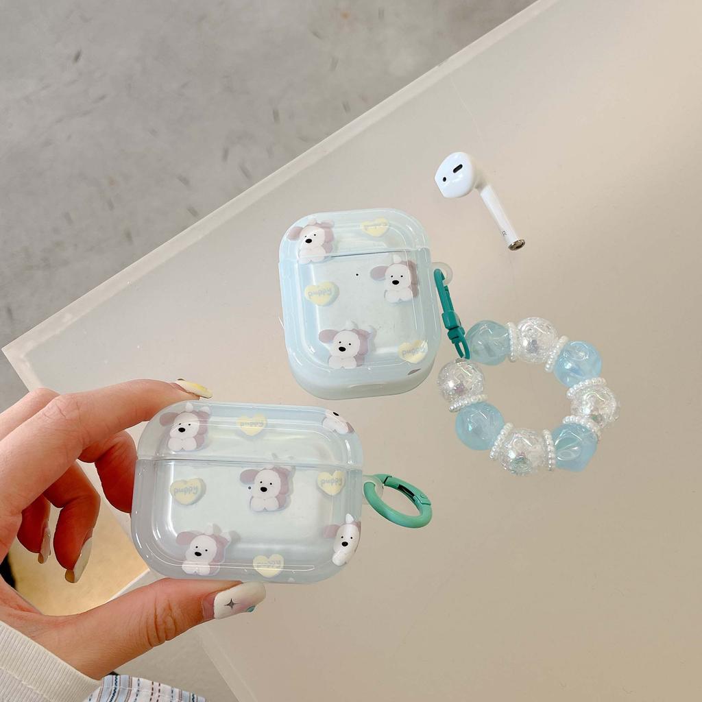 Cartoon Puppy Ins Imd Gradient Art Earphone Case For Apple Air Pods 1 2 3 Pro 2nd Wireless Bluetooth Charging Box Cute Dog Cover