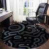 1pc Abstract Patterns Office Round Area Rug, Indoor Mat Suitable For Office, Under Office Chairs Bedroom Living Room Home Decor, Room Deco