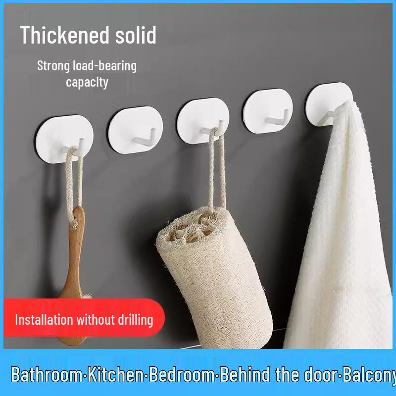 Strong Adhesive No-Drill 304 Stainless Steel Mini Hooks for Kitchen & Bathroom