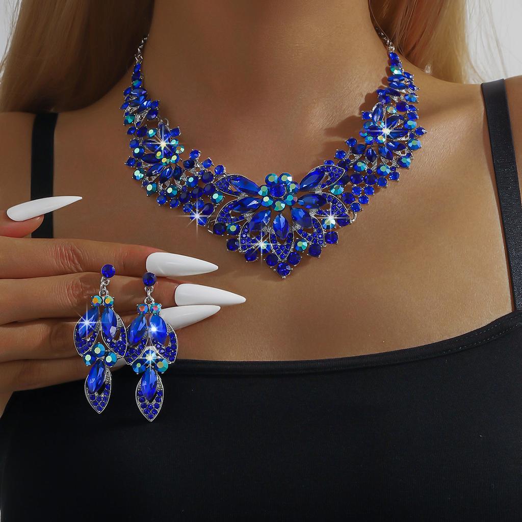 Bridal Necklace and Earrings Set - Colorful  Vintage-inspired  High-end Design Accessories