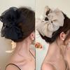 Elegant Large Mesh Bow Hair Claw Non-Slip Vintage-Inspired Accessory for Women Perfect for Everyday & Special Occasions