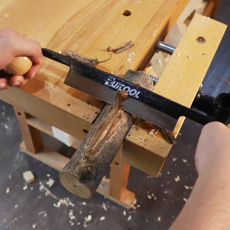 Woodworking Pull Knife Draw Knife Straight Draw Shave Knife Woodworking Tool Scraper Plane with Double Wood Handles