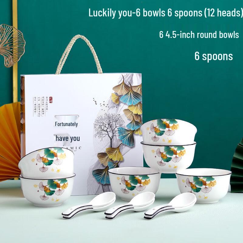 Lucky To Have You Ceramic Dinnerware Gift Set