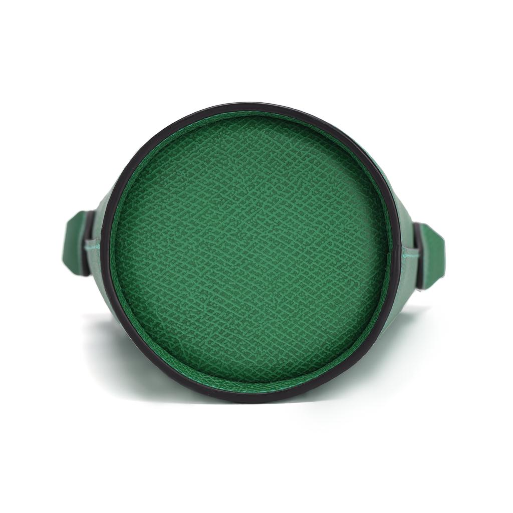 Longchamp Épure 12 Short Handle Snap Closure Leather Bucket Bag Mini Women Bags Green 10213HYZ129