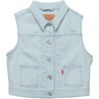 Levis Comfortable Button-Down Denim Vest Women Vests 003XP-0000