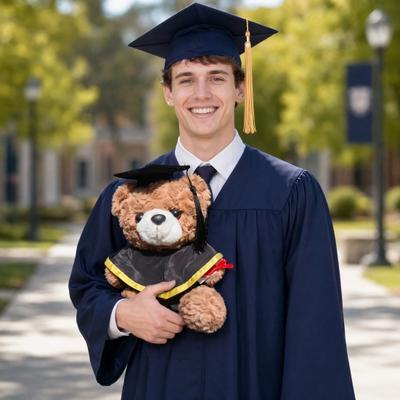 Personalized Graduation Bear Doll 2026 for Her, Soft Plush Teddy with Embroidered Gown, Class of 2026 Graduation Gifts for College High School