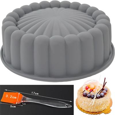 Molde de Silicona para Tarta Charlotte de 8 Pulgadas Antiadherente Redondo Molde para Pastel Bandejas para Hornear para Pasteles y Brownies Apto para Congelador Microondas y Horno