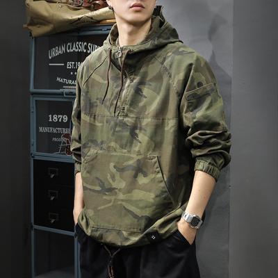 Outdoor Casual Camouflage Jacke Retro Tooling Jacke Herren Trendy Marke Lose Half-Pull Pullover Jacke Tide