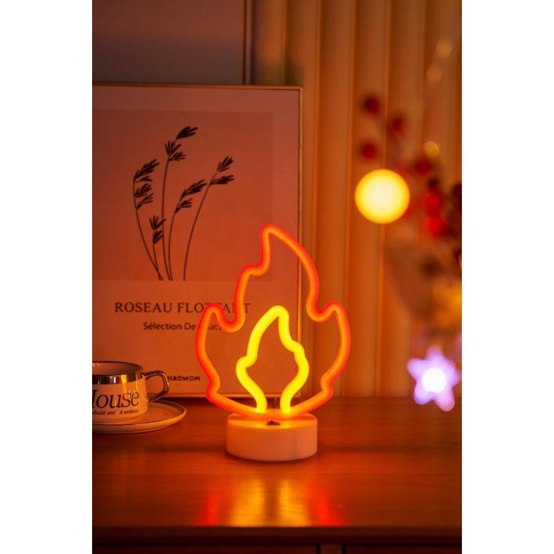 Creative LED Heart Neon Light - Romantic Atmosphere Table Lamp for Bedroom Decor