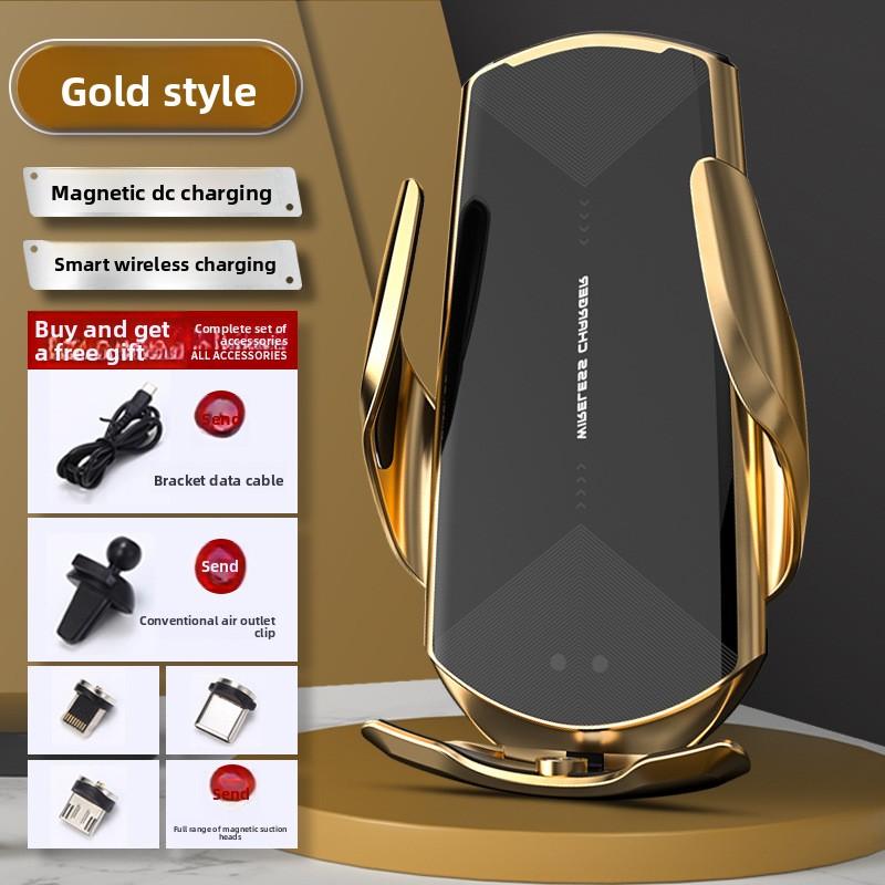 Car Wireless Charging Mobile Phone Holder Induction Opening and Closing Car Navigation Car Holder Wireless Charging 15W