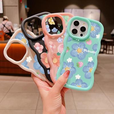 Case for Xiaomi Redmi 13 Pro 5G 12 4G 8 10 13 Pro Plus 9S Redmi 12 12C 9C 10C 13C Vintage Flower Candy Cover Wave Edge Funda