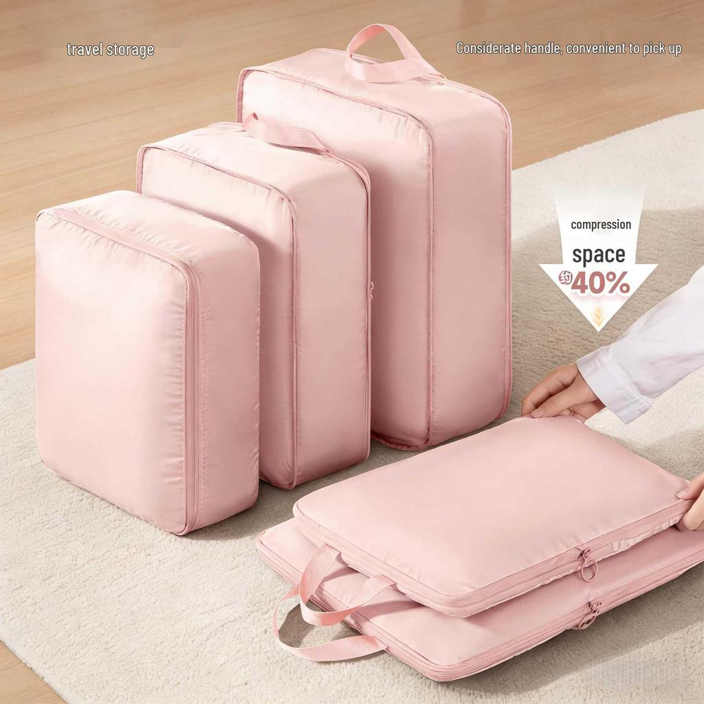 Portable Travel Compression Packing Set: Suitcase Bags for Underwear & Clothes